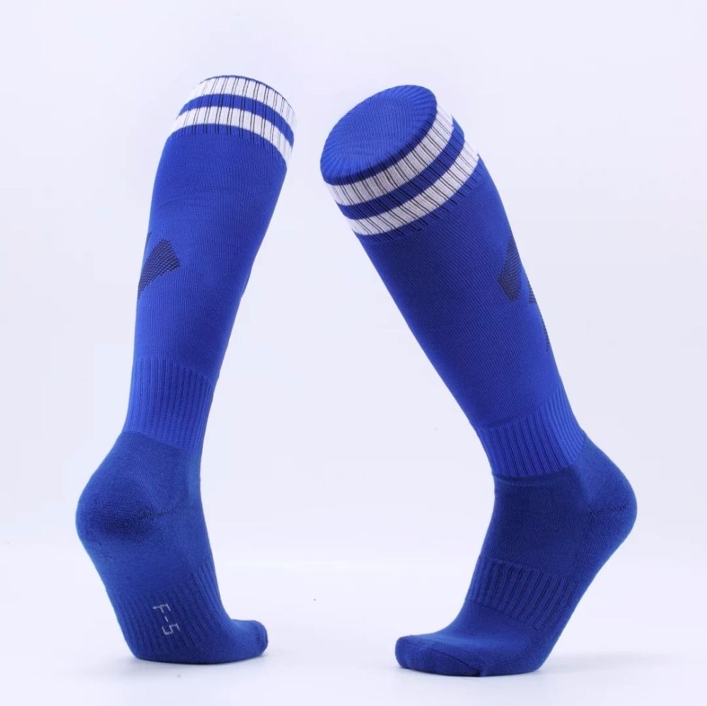 Children Football Socks Boys Soccer Sock Kid Above Knee Plain Socks Long Soccer Stockings Men Over Knee High Sock Kids Size