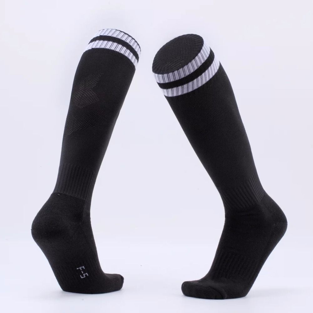 Children Football Socks Boys Soccer Sock Kid Above Knee Plain Socks Long Soccer Stockings Men Over Knee High Sock Kids Size