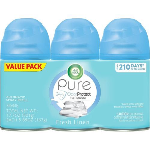 Air Wick Automatic Freshener Spray Refill, Fresh Linen, 3ct