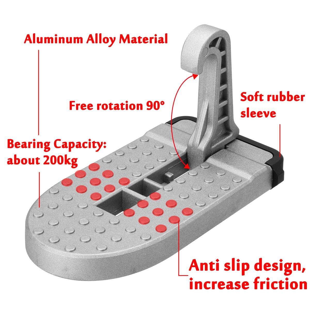 Vehicle Easy Access Top Roof Of Car Door Stairs Foot Pedals With Safety Hammer