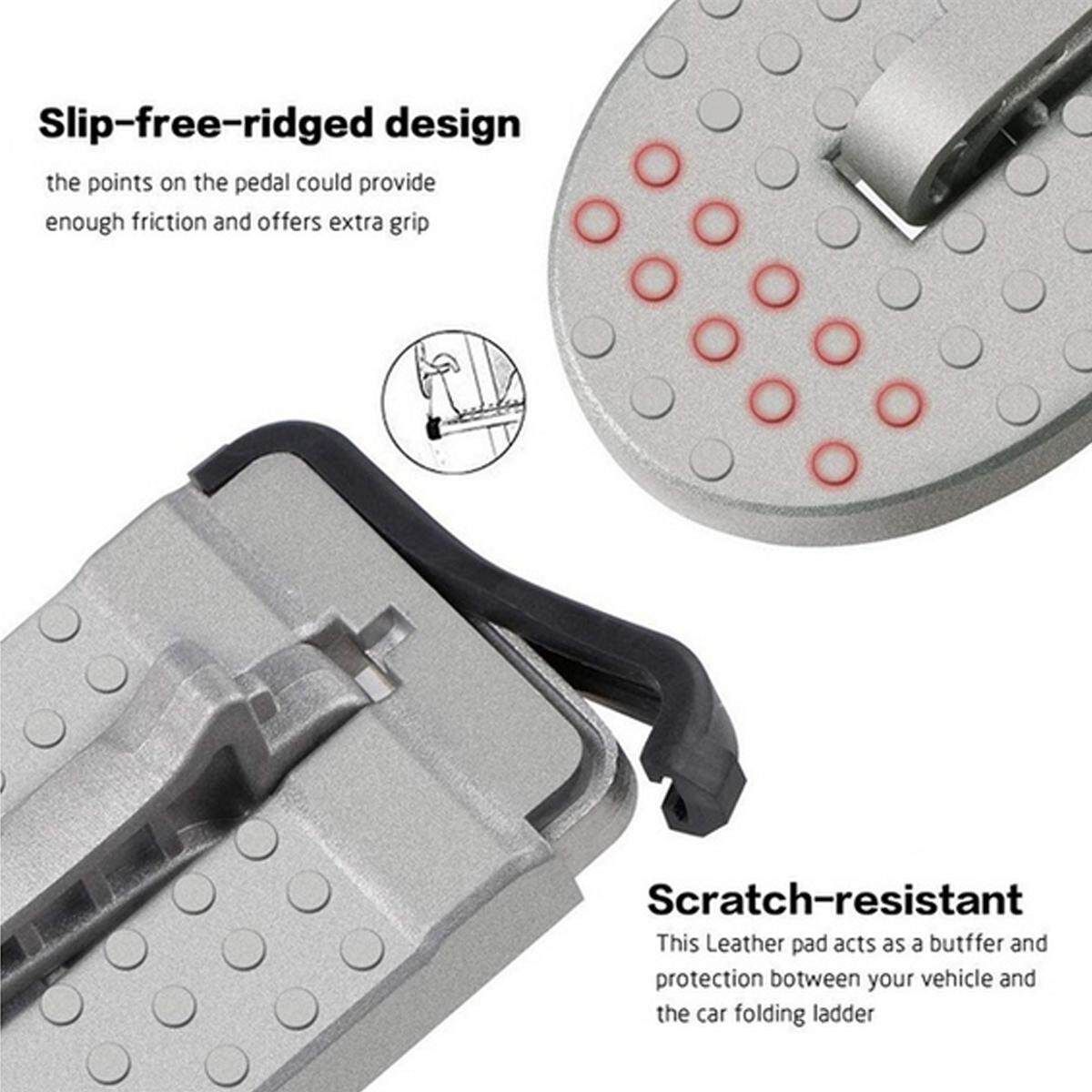 Vehicle Easy Access Top Roof Of Car Door Stairs Foot Pedals With Safety Hammer