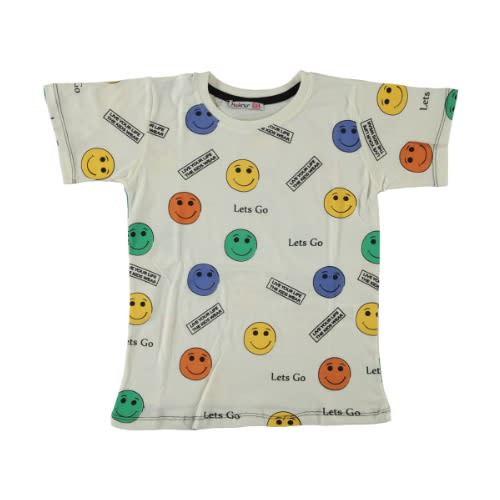 Let's Go Boys T-shirt - Cream
