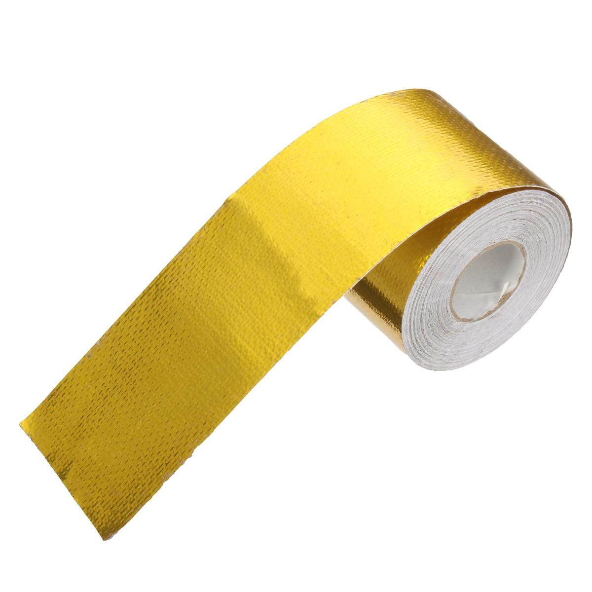 Gold Foil Heat Insulating Tape Hose Wrap Reflective Shield Adhesive