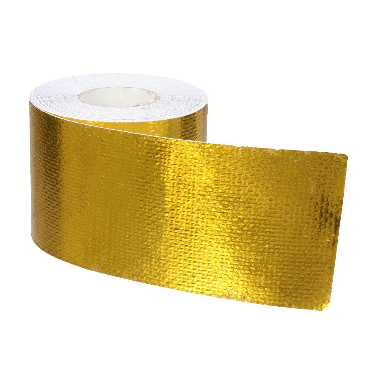 Gold Foil Heat Insulating Tape Hose Wrap Reflective Shield Adhesive