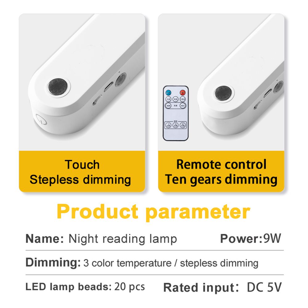 Table Lamp Portable LED Desk Lamp Reading For Study USB