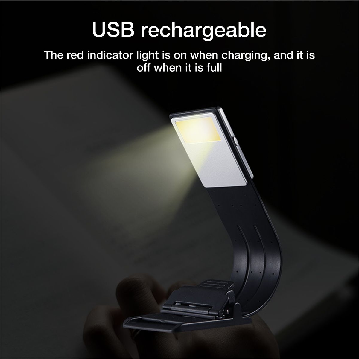 Clip-on LED Reading USB Rechargeable Flexible Bendable