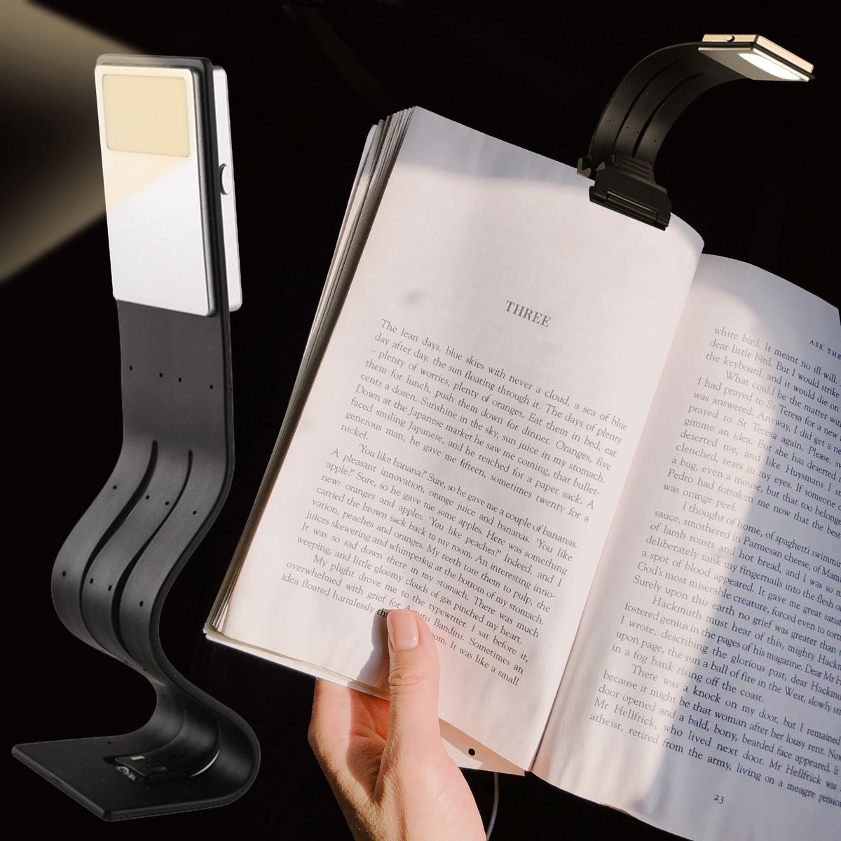 Clip-on LED Reading USB Rechargeable Flexible Bendable