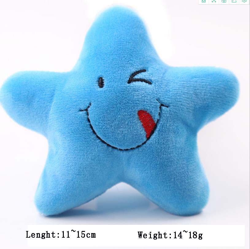 Cute Pet Plush Toy Chew Toy Smiley Pig Monkey Deer Molar Teeth Cleaning Cartoon Animal Pet Cat Supplies Toy Pet Supplies-star