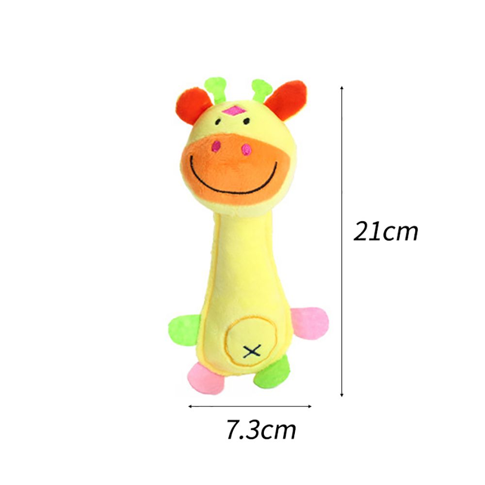 Cute Pet Plush Toy Chew Toy Smiley Pig Monkey Deer Molar Teeth Cleaning Cartoon Animal Pet Cat Supplies Toy Pet Supplies-star