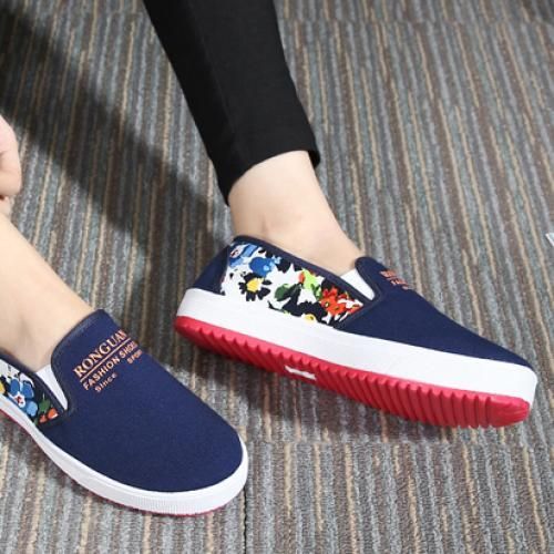 Ladies Light Casual Flat Shoes Office Shoes-Blue