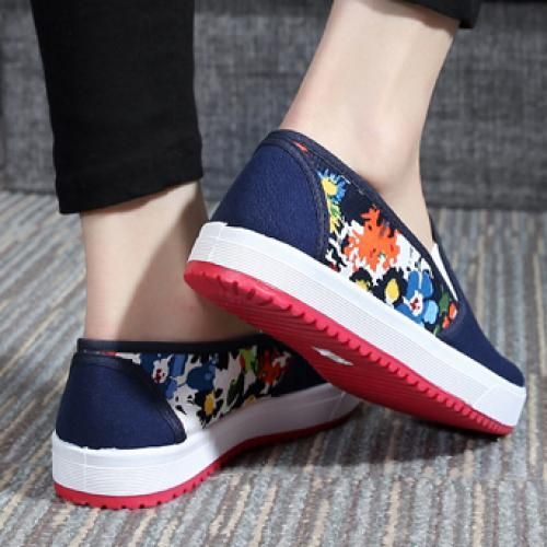 Ladies Light Casual Flat Shoes Office Shoes-Blue