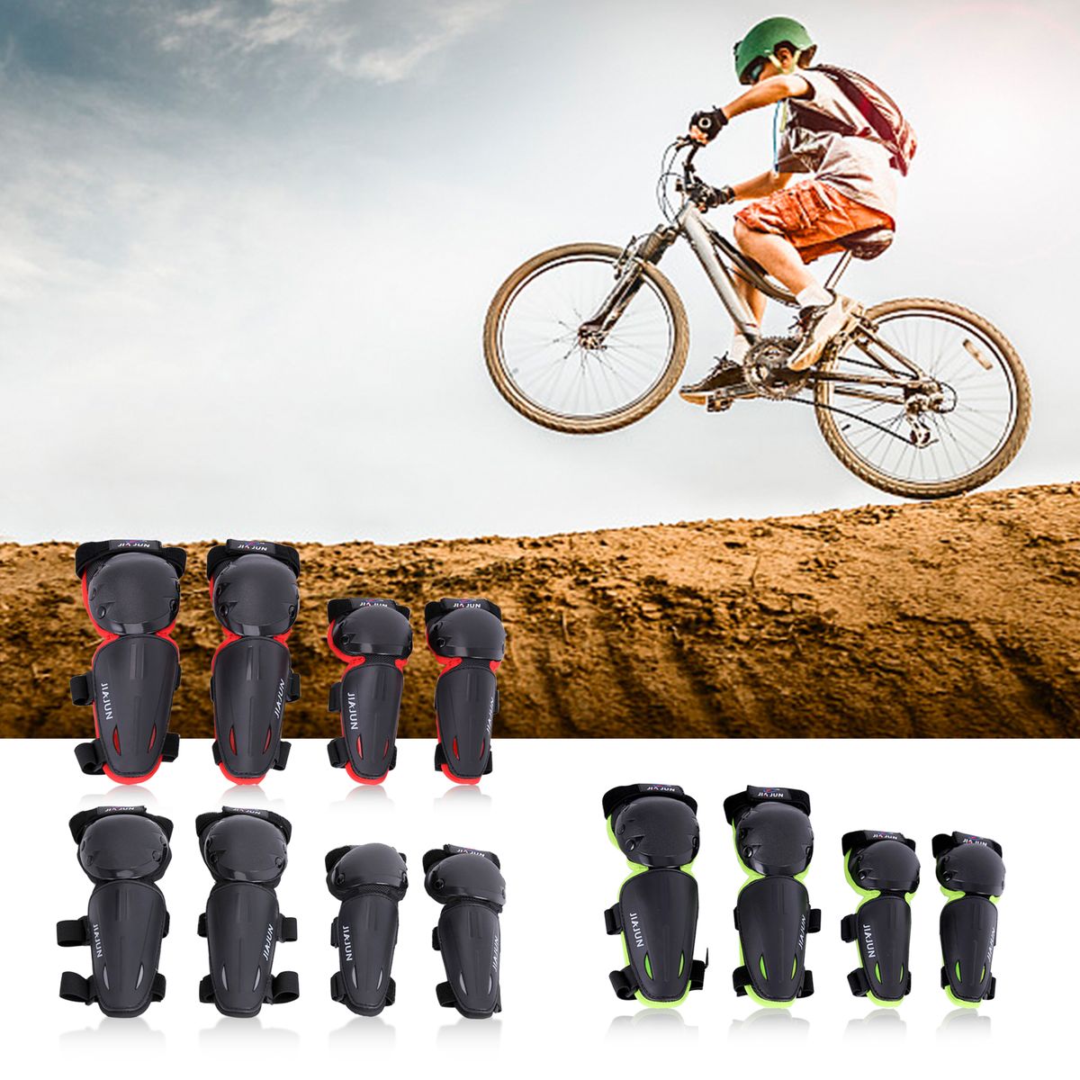 4pcs Knee Pads Elbow Pads Elbow Knee Guards Protective Gear