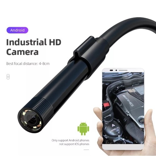 7MM Flexible Waterproof Android And PC Endoscope Camera with LED