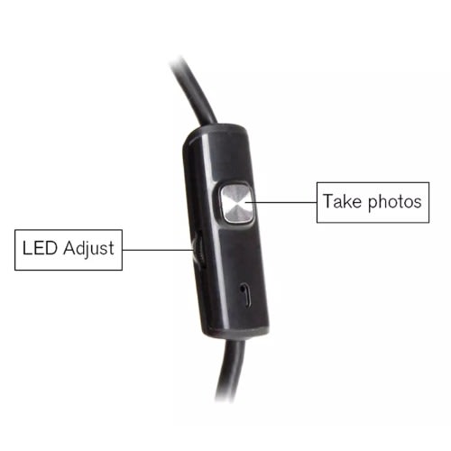 7MM Flexible Waterproof Android And PC Endoscope Camera with LED