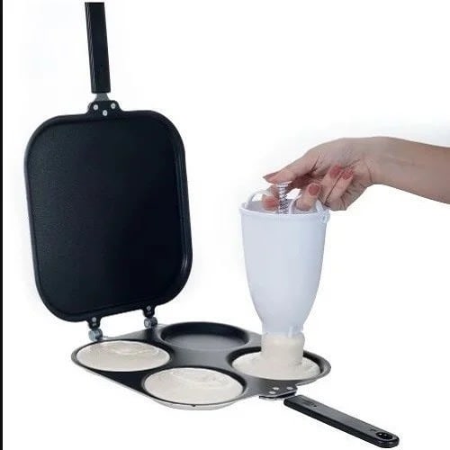 Pancake Maker Pan + Doughnut Dispenser Combo
