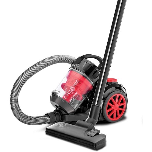 Black & Decker Bagless Cyclonic Canister Vacuum Cleaner -Multi Color - 1400w - Vm1680-b5