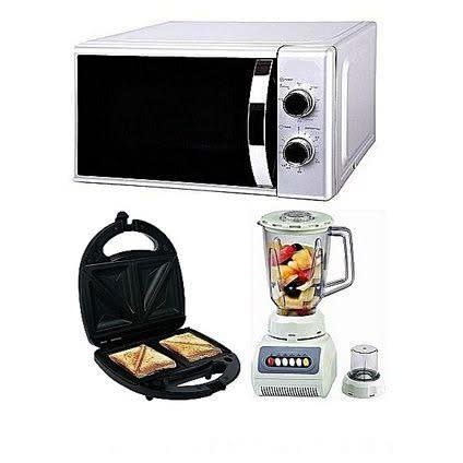 Microwave With Grill 20 Litres + Blender + Toaster