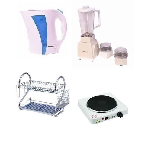 Blender+ Kettle +Hot Plate & Dish Drainer Bundle