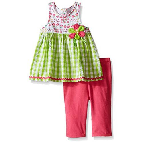 Seersucker Gingham Tunic And Capri