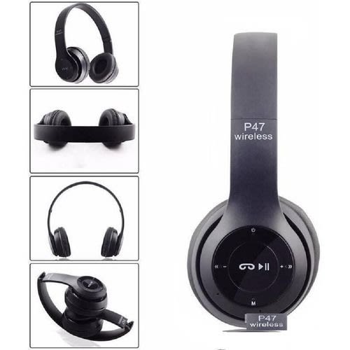 P47 Bluetooth Wireless Earphone For Samsung/ iPhone /Xiaomi /Huawei - Black