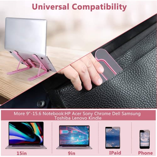 P1 Adjustable Portable Laptop Stand - Pink