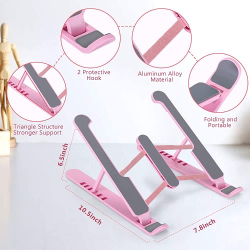 P1 Adjustable Portable Laptop Stand - Pink