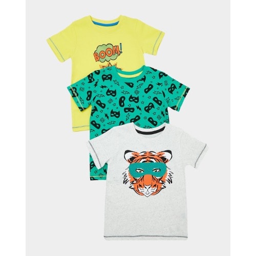 Tiger Face T-shirt- Pack Of 3