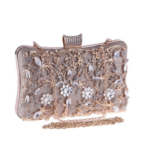 Bridal Clutch Purse -Gold