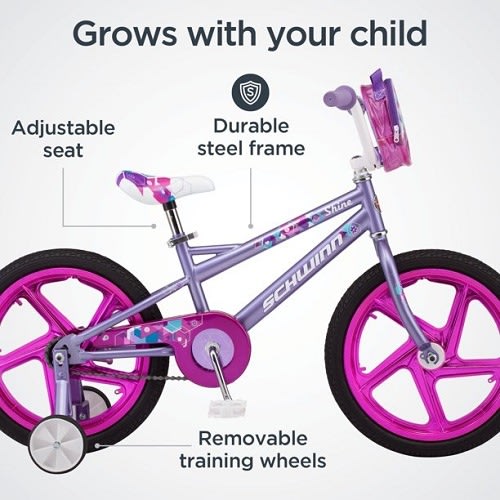 18" Shine Girl's Bike - Purple