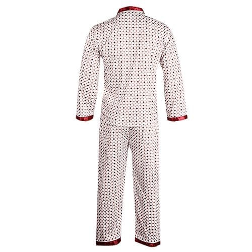 Unisex Pyjamas Set- Red And White