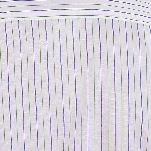 Men's Fitted Short Sleeve Stripe Shirt With Chest Pocket