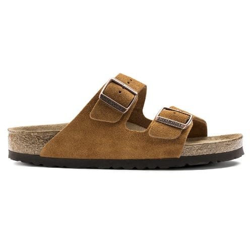 Brown Unisex Suede Leather Birkenstock Slide