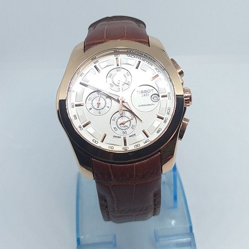 Coutourier Chronograph Leather Watch - Brown