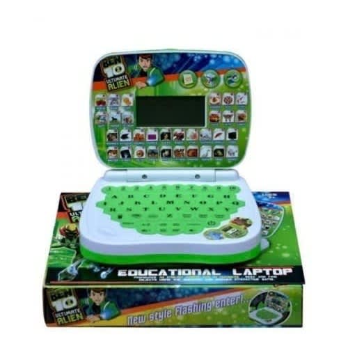 Children Learning Laptop Machine