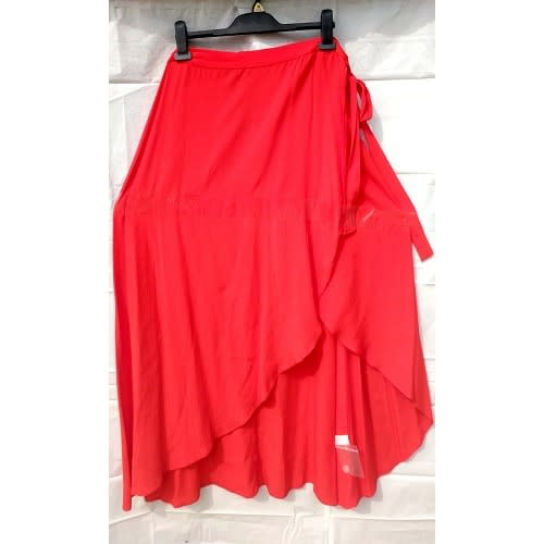 F&F Plain Wrap Skirt - Red
