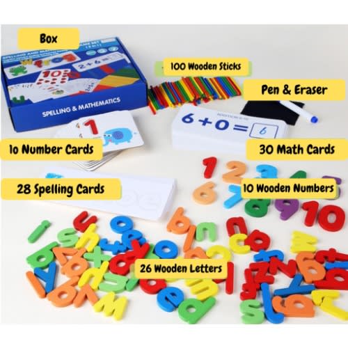 Spelling And Mathematics Game Set - 2 iN 1