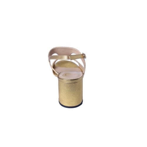 Musella Gold Sandals With Rose-gold Accessories