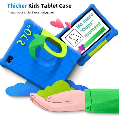 Klap E1 Kids Tablet - 8" - 32GB ROM - 2GB RAM -wifi- 5100mah Battery - Blue