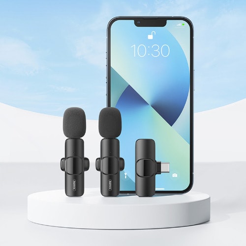 K03 Wireless Microphone 2-in-1 For Video, Vlog Recording, Live Stream 4 Type C Smartphones
