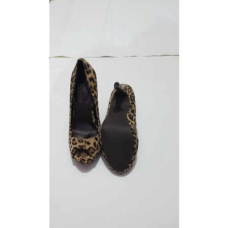 Animal Print Peep Toe Shoes