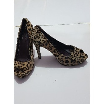 Animal Print Peep Toe Shoes