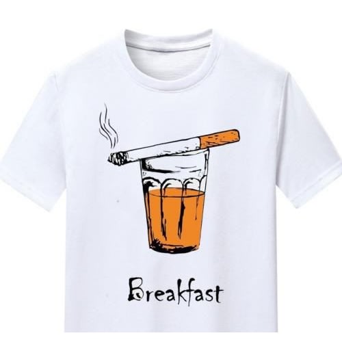 Chrysolite Designs Breakfast Premium Class T-shirt - White