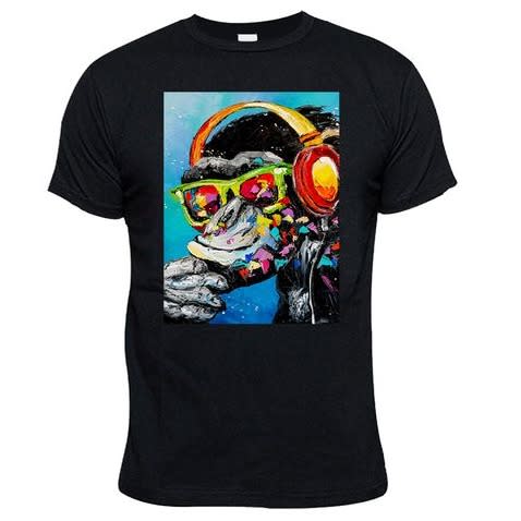 Chrysolite Designs Cool Monkey Premium Class T-shirt - Black