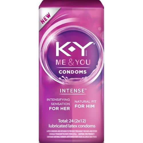 Intense Latex Condoms - Silicone-based Ribbed & Dotted X 24