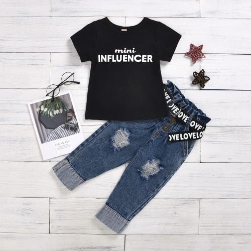 Girls Top And Jean Set