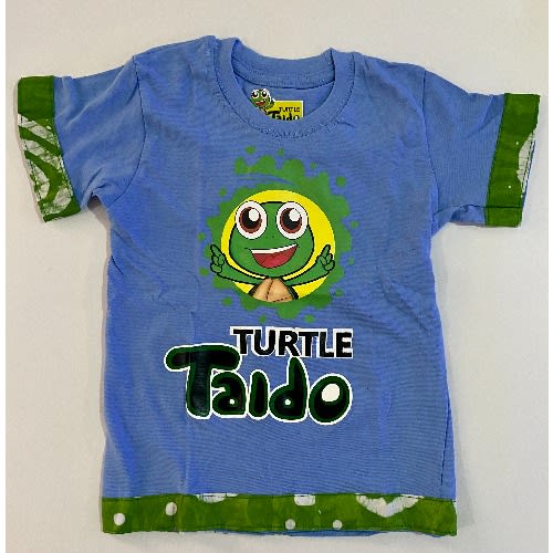 Turtle Taido Batik Frills Top - Blue