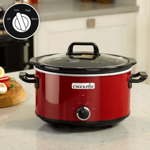 Crock Pot Slow Cooker, Removable Easy-clean Ceramic Bowl, 3.5 Litre
