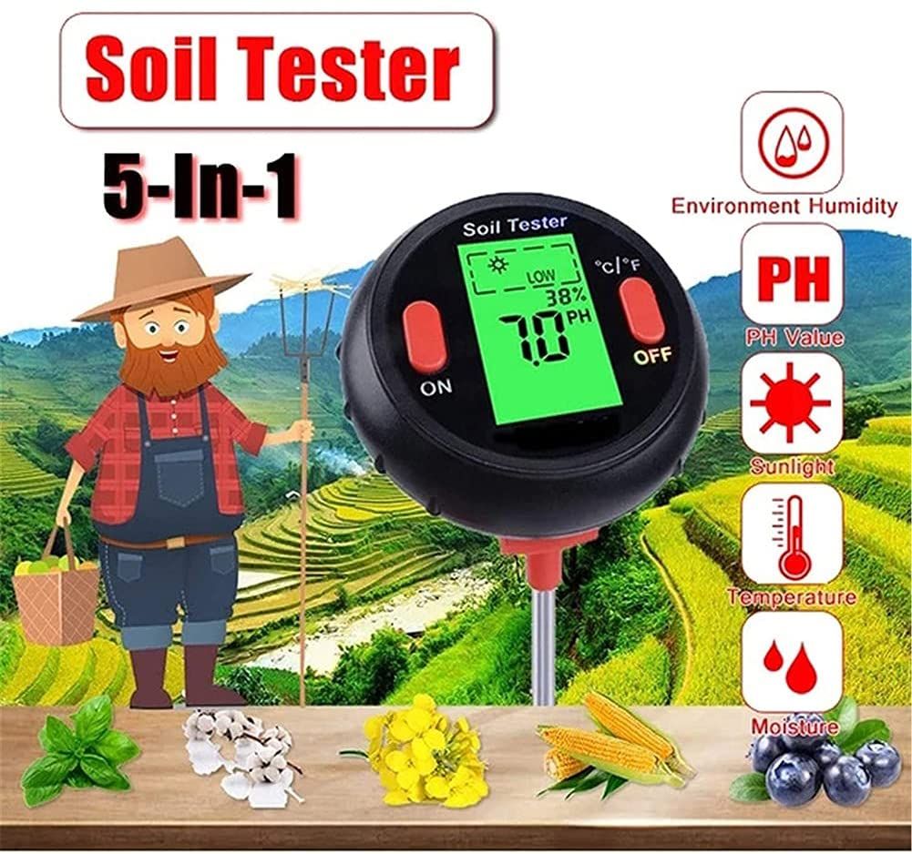 Soil PH Temperature Humidity 5 Moisture 1 In Digital