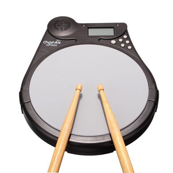 Cherub DP-950 Multifunctional Digital Electric Drum Pad Training Practice Pad Grey Gray