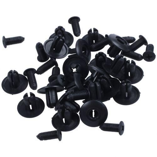20 Pcs 8mm X 20mm Car Buckle Black Seal